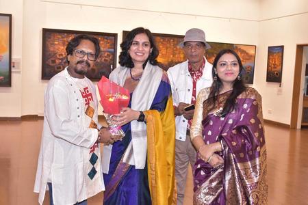 “Sacred India” 17th Solo Show Of Paintings By Renowned Artist Paramesh Paul At Nehru Centre Art Gallery