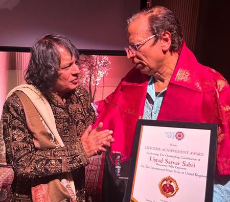 The Lifetime Achievement Award Was Presented To Renowned Tabla Exponent Ustad Sarvar Sabri (UK) For His Outstanding Contribution To The International Music Scene In The UK